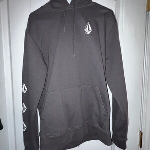 Volcom Charcoal Hoodie with Iconic Logo